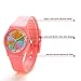 Zeiger New Cool Kids' KW021 Analog Display for Easy Read Time Teacher Young Girls Watch with Rainbow Dial Silicone Band (Pink)