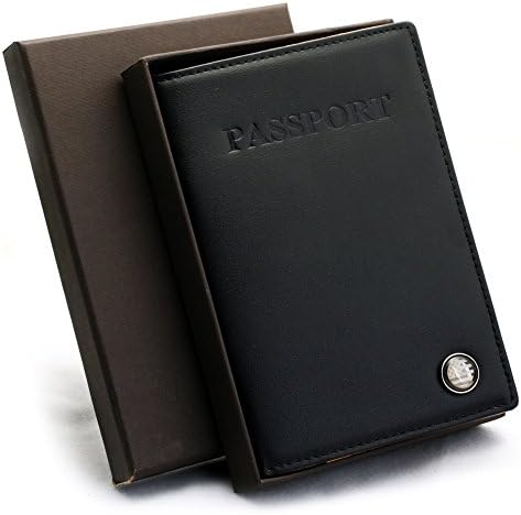 US Genuine Leather U.S Passport Corver - Holder for Mens &amp; Women Black Color