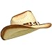 Skeleteen Western Straw Cowboy Hat - Straw Woven Cow Boy Sun Hats Cowgirl Costume Accessories - 1 Piece Brown