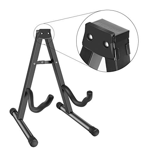 LIHEXING Folding Guitar Stand, Universal A Frame Guitar Floor Stand Holder for Acoustic Guitar, Classic Guitar, Electric Guitar and Bass Guitar - Thumbnail 2