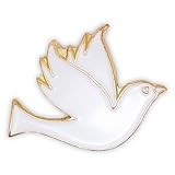 White Dove Gold Plated Lapel Pin