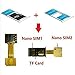 Dual SIM Card Adapter, Adv-one Nano Micro Mini SIM Adapter for Samsung Xiaomi Android (Micro to Nano)