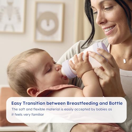 MAM Bottle Nipples Fast Flow Nipple Level 3 (Set of 2), for 4+ Months, SkinSoft Silicone Nipples for Baby Bottles, Fits All MAM Bottles