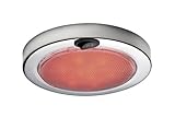Aqua Signal 5 1/2-Inch 12-Volt LED Dome Light with Switch for Red\Warm White Light (Stainless Steel)