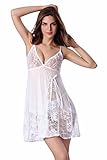 YISABELL Babydoll Lingerie Teddy Sexy Semi-Sheer Patchwork Sleepwear For Women