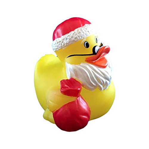 DUCKY CITY 3" Christmas Santa Claus Rubber Duck [Floats Upright] - Baby
