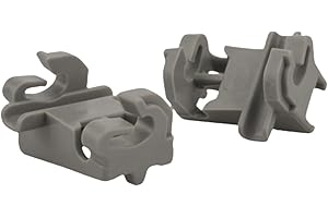 PIUMEIF (2 PCS) 00611474 Dishwasher Tine Row Clip fit for Bosch Thermador LG Siemens 611474, MEG64438801, SMV63M00AU/73, SMU40M05AU/74, SMS69T28AU/73, SMS68T08AU/01, SMU50E25AU/01, SMS63L08AU/01 -Gray