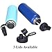 Sendestar 32 oz or 40 oz Double Wall Vacuum Insulated Leak Proof Stainless Steel Sports Water Bottle -Wide Mouth with Straw Lid & Flex Cap & Spout Lid
