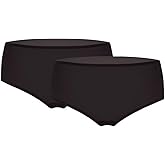 SilRiver Women's 100% Silk Panty Briefs Travel Hipster Bikini Underwear (2pcs Pack) Breathable Underpants