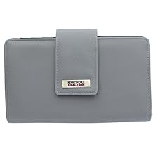 Kenneth Cole REACTION Womens Tab Utility Clutch Wallet w/Mirror