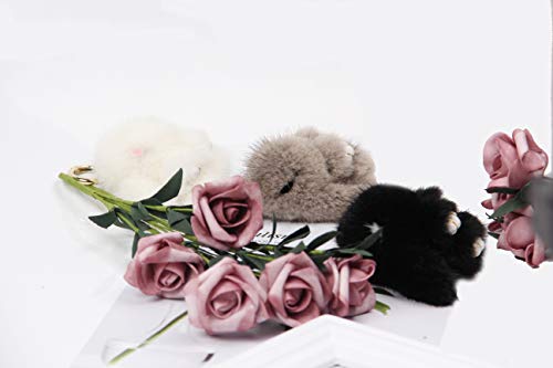 YISEVEN Mini Plüsch Kaninchen Schlüsselanhänger Osterhase Anhänger Fell Kuscheltier Hase Bommel Türdekoration Häschen… – Bild 6