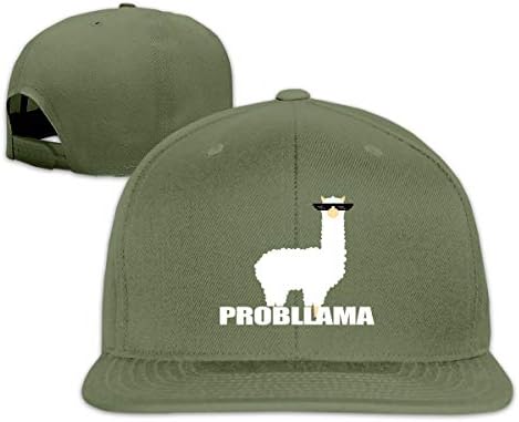 No Probllama Animal Always Be A Llama Funny Unisex Cotton Flat Brim Hip Hop Caps Baseball Adjustable