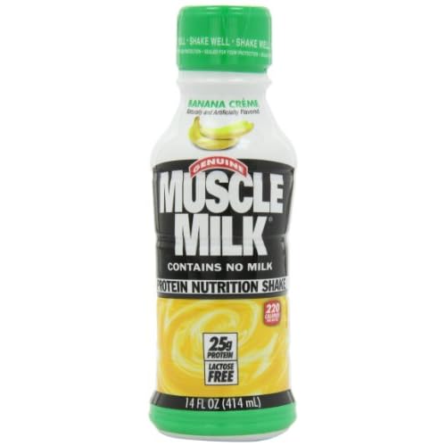 CytoSport Muscle Milk Ready-to-Drink Shake, Banana Creme,  12 - 14 Ounce  Containers image