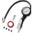 AstroAI 100 PSI Mechanical Tire Inflator With Pressure Gauge Heavy Duty with Rubber Hose and Quick Connect Coupler, Air Chuck And Compressor Accessories Included