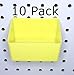 PEG Board Yellow Plastic Part Bins 10 Pack Hooks to Peg Tool Board - Craft Room Workbench