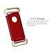 iPhone SE Case,Minimalism 3 in 1 Ultra Thin and Slim Hard Case Coated Non Slip Matte Surface with Electroplate Frame for Apple iPhone 5, iPhone 5S, iPhone SE -Red
