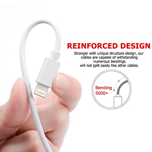 Sundix iPhone Charger Lightning Cable 4Pack 3FT+3FT+6FT+10FT Charger Cord Compatible with iPhone Xs XR X 8 8PLUS 7 7Plus SE 5 6 6sPlus iPad Mini Air Pro iPod