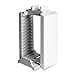 Games Disk Tower, Vertical Stand, Dual Charger – ElecGear White Blu-ray DVD Disc Storage Organizer Holder, PS4 Controller Twin Charging Station for Playstation PS4, Pro, Slimthumb 1