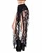 iHeartRaves Black Eden Floral Lace Sheer Maxi Skirt (Small)