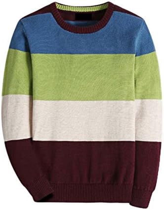 Boys' Long Sleeve Sweater Pullover 100% Cotton Multicolor Stripe Sweaters