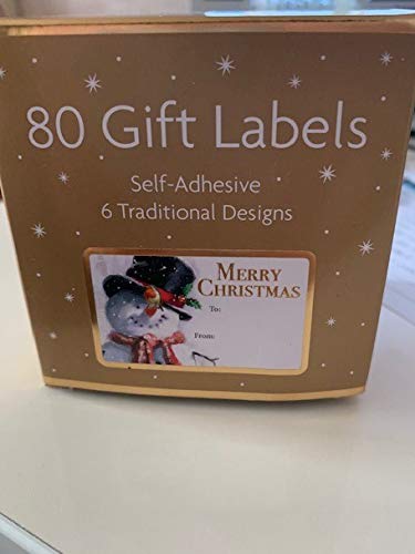 Tallon Christmas Collection Gold Foil Adhesive Label Pack of 80 Labels