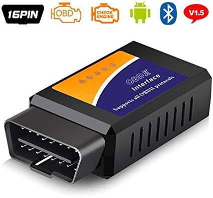 Malcam Bluetooth 2.0 OBD2/OBDⅡ Car Code Reader Car Diagnostic Scanner Scan Tool Compatible With Android And Windows For Most Vehicles In The USA,PICI8F25K80 Master Control Chip