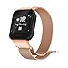 GELISHI Compatible with Garmin Forerunner 35 Watch Bands, Fashion Stainless Steel Milanese Bracelet Replacement Wristbands Strap for Garmin Forerunner 35 Watch - Rose Gold (No Tracker)