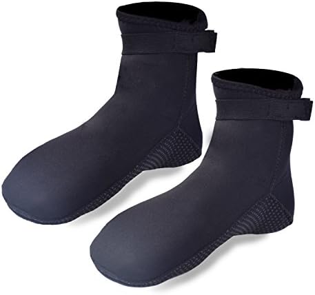 Water Neoprene Booties 3mm Dive Socks Anti-Slip Scuba Surf Fin Booties for Aldut Kids Beach Activity & Water Sports