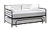 DHP Metal Trundle for Daybed Frame, Fits Twin Size, Black