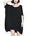 ELLAZHU Women Mid-Long Personality Hem Solid Oversize T-shirt GA200
