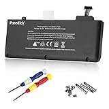 Puredick® High Performance New Laptop Battery for Apple A1322 A1278 (Mid 2009, Mid 2010, Early 2011,Mid 2012 Version) Unibody MacBook Pro 13'', fits 661-5557 661-5229 661-5391 020-6547-A 020-6764-A 020-6765-A MB990*/A MB990LL/A MB990J/A MB991LL/A MB990CH/A MB990TA/A MB990ZP/A MB991*/A MD101LL/A MC700LL/A MC374 3ICP5/69/71-2 +Two Free Screwdrivers - 12 Months Warranty [Li-Polymer 6-cell 10.95V 5800mAh/63.5Wh]