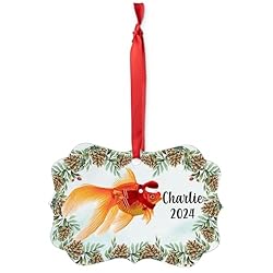 Veiltail Goldfish Christmas Ornament 2024