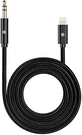 Lightning to 3.5 mm male Cable ,Seekermaker Car Audio Cable Lightning Port Connector Headphone Cable for iPhone 7 7Plus ios 11