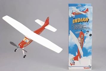 Simba 7206564 - Gummimotor Flugzeug Indian