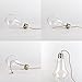 Mkono 3 Pack Light Bulb Terrariums with Strings Hanging Glass Vase Indoor Air Plant Holder Home Decor for Airplants, Succulent, or Small Plants