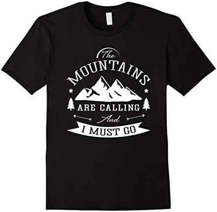 Mens The Mountains Is Calling Me I Must Answer Gifts for Traveler XL Black