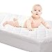 Crib Mattress Protector,BROLEX Baby Crib Mattress Cover,White Terry Quilted,Safety Padded,Breathable,Ultra Absorbent,Fitted Sheet Style