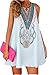 Coolred Women's Slim Novelty Elegant Folk Style Sleeveless Sun Dress Light Blue S