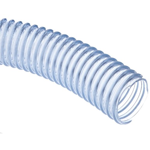 Unisource 1750 PVC Food Grade Dry Material Handling Hose, 50 psi Maximum Pressure, 100' Length, 1-1/2" ID