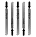 Makita 5 Piece - T Shank Wood Jigsaw Blades For Jig Saws - Fine & Straight Cuts For Soft Wood & PVC - 4