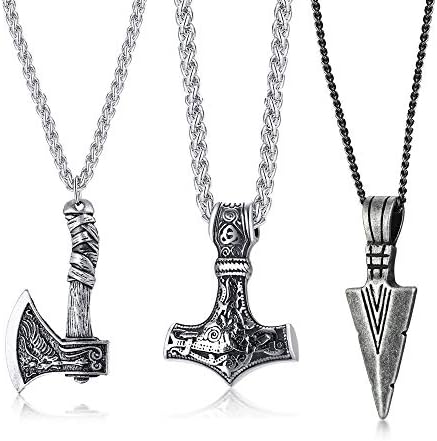 Viking Ship Necklace Necklace Hammer Of Thor Pendant Jewelry