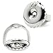 14K Solid White Gold Round Cut Cubic Zirconia Stud Earrings | .50 to 4.0 CTW | Screw Back Posts | With Gift Box