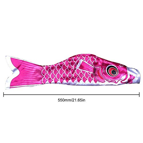 New 5 Colors 55cm Waterproof Japanese Carp Windsock Streamer Hanging Fish Flag Decor Kite Koinobori For Children - Thumbnail 2