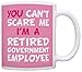 ThisWear Retirement Gifts for Women Can't Scare Me I'm Retired Government Employee Funny Retirement Gifts 11oz Ceramic Coffee Mug