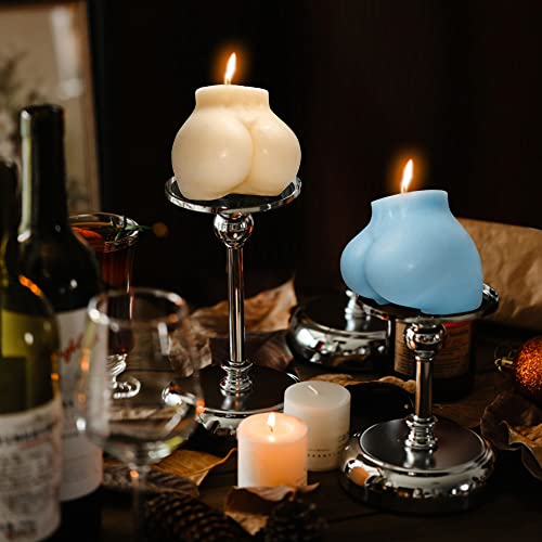 Bubble Candle Big Body Candles Cool Shaped Candles, Soy Scented Beige Blue Butt Candles Funky Candles Unique Candle Modern Candle Decor Room Shelf Table Aesthetic