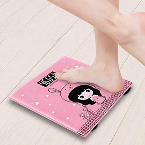 mrGood Cute Girl Bathroom Body Scales Glass Smart Household Electronic Digital Floor Weight Balance Bariatric LCD Display 180KG/100G