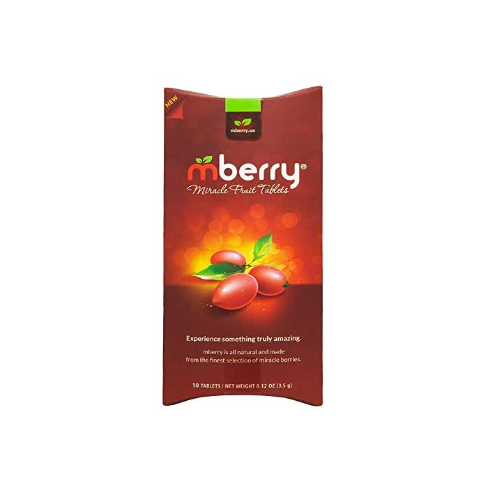 mberry Miracle Berry Tablets, Miracle Fruit Snacks, 10 Count, .12 Ounce, Pack of 1