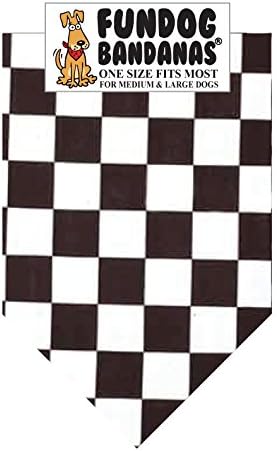 BANDANA - T0114 Checkerboard for Medium to Large Dogs
