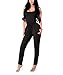 Ageena Womens Sleeveless Drawstring Cross Back Long Pants Jumpsuit Romper, Black, Medium