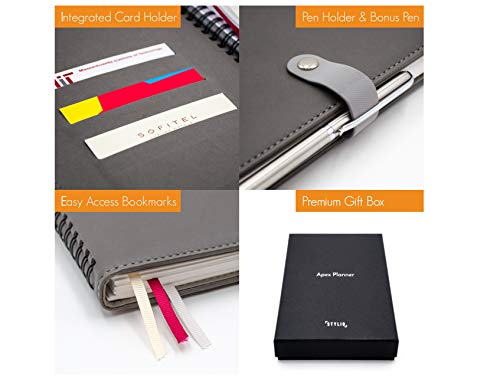 STYLIO Apex Planner 2019-2020. Undated Weekly, Monthly Calendar Personal Agenda Organizer for Business/Academic/School Life. Daily Goals Productivity Journal Notebook for Teachers & College Students